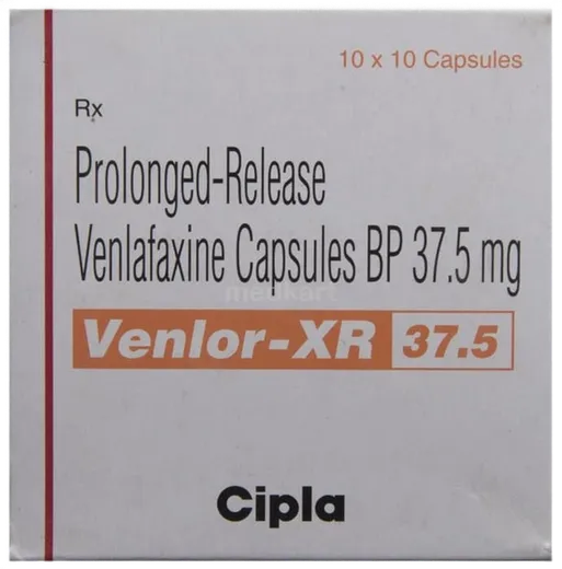 venlor xr 37.5mg capsule 10's